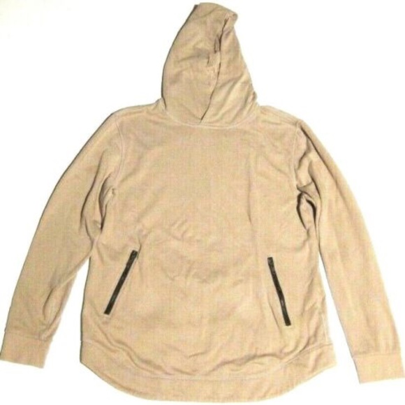 MENS FOREVER 21 Hoodie Sweatshirt Zipper Pockets Rounded Hem - Picture 1 of 3